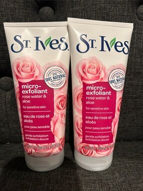 NEW 🆕 TWO St. Ives Micro-Exfoliant Rose Water & Aloe